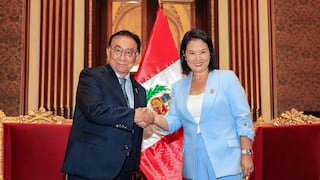 Presidente José Balcázar se reunió con Keiko Fujimori en Palacio de Gobierno