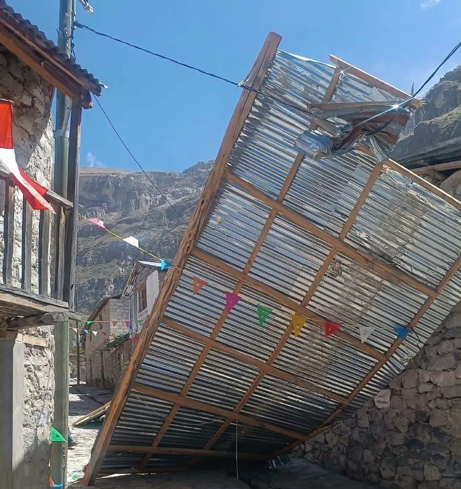 Viviendas se quedaron sin techo en Pampamarca (Foto: Radio Cotahuasi)
