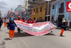 Huancayo: obreros de construcción civil marchan contra vulneración de derechos laborales (VIDEO)