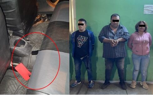 Provistos de un arma de fuego interceptaron a una mujer y tras golpearla le arrebataron sus pertenencias; pero fueron seguidos y capturados.