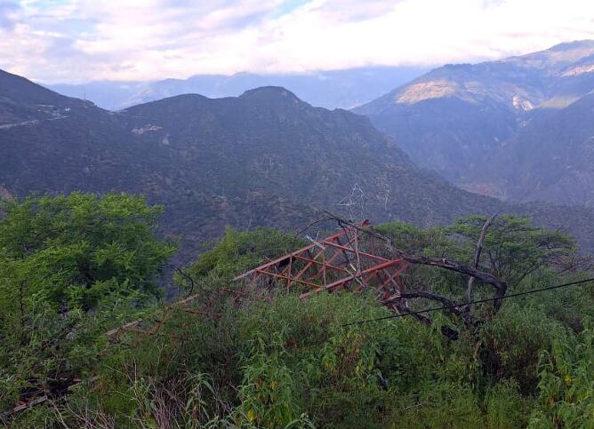 Minera Poderosa denuncia que ataques a torres de alta tensión son reiterados. (Foto: Sol TV)