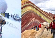 ¡Mis ahorros! La Montaña de 7 Colores luce completamente cubierta de nieve (FOTOS)