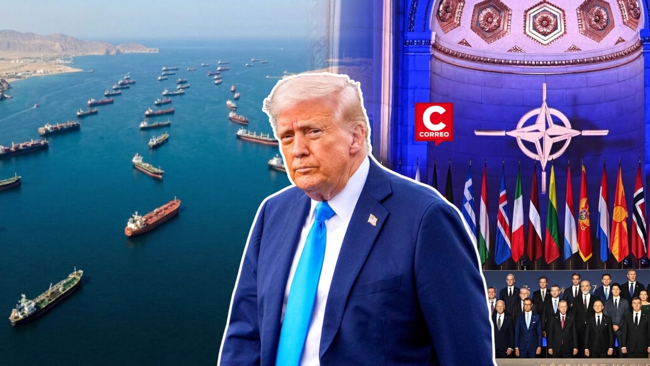 Trump minimiza apoyo de la OTAN y afirma que el conflicto con Irán está “bajo control”. Composición: Diario Correo.