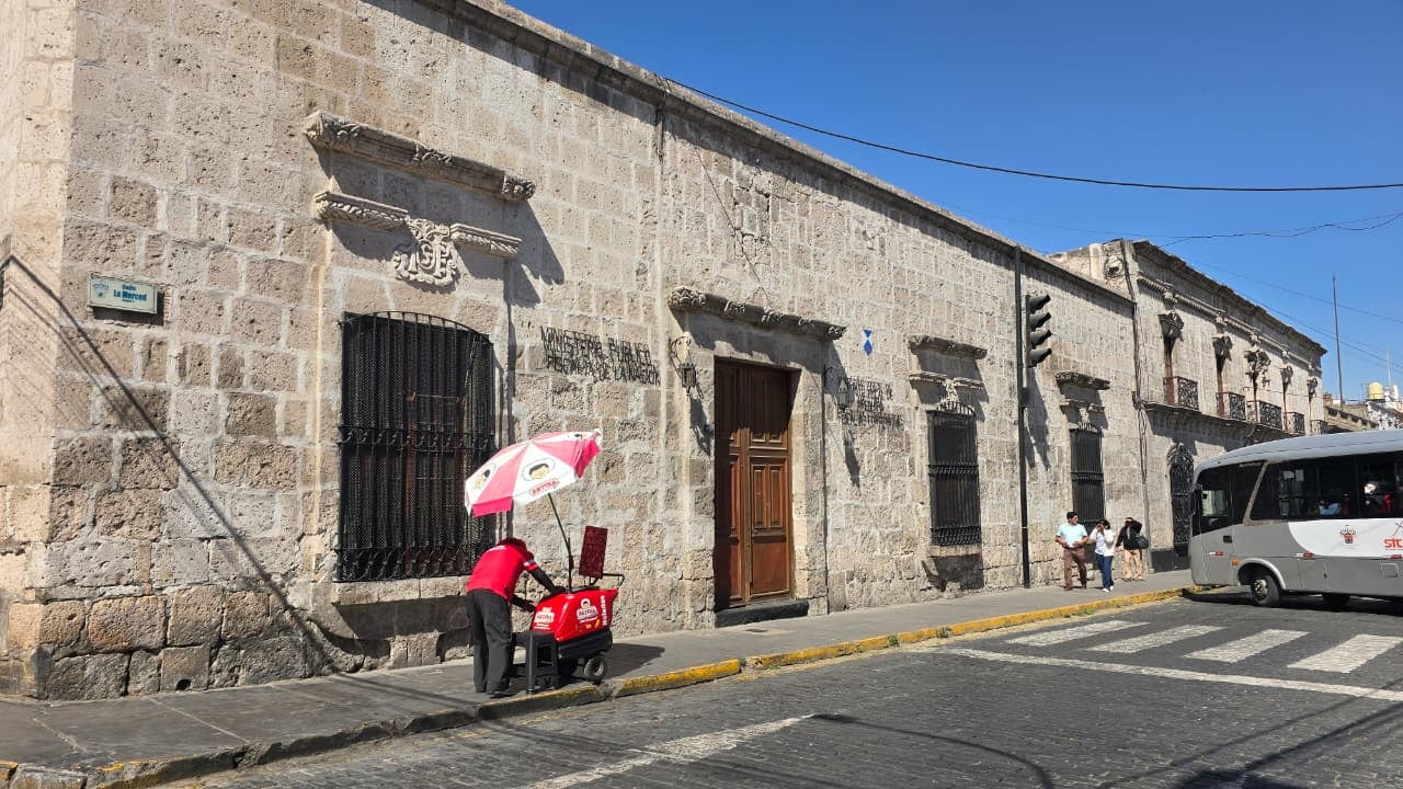 Calle La Merced en el Centro Histórico de Arequipa. Foto: (Foto: Yunsu Pariapaza/@photo.gec)