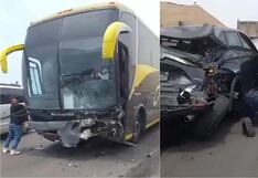 Chincha: cinco vehículos chocan en la Panamericana Sur y dejan dos personas heridas