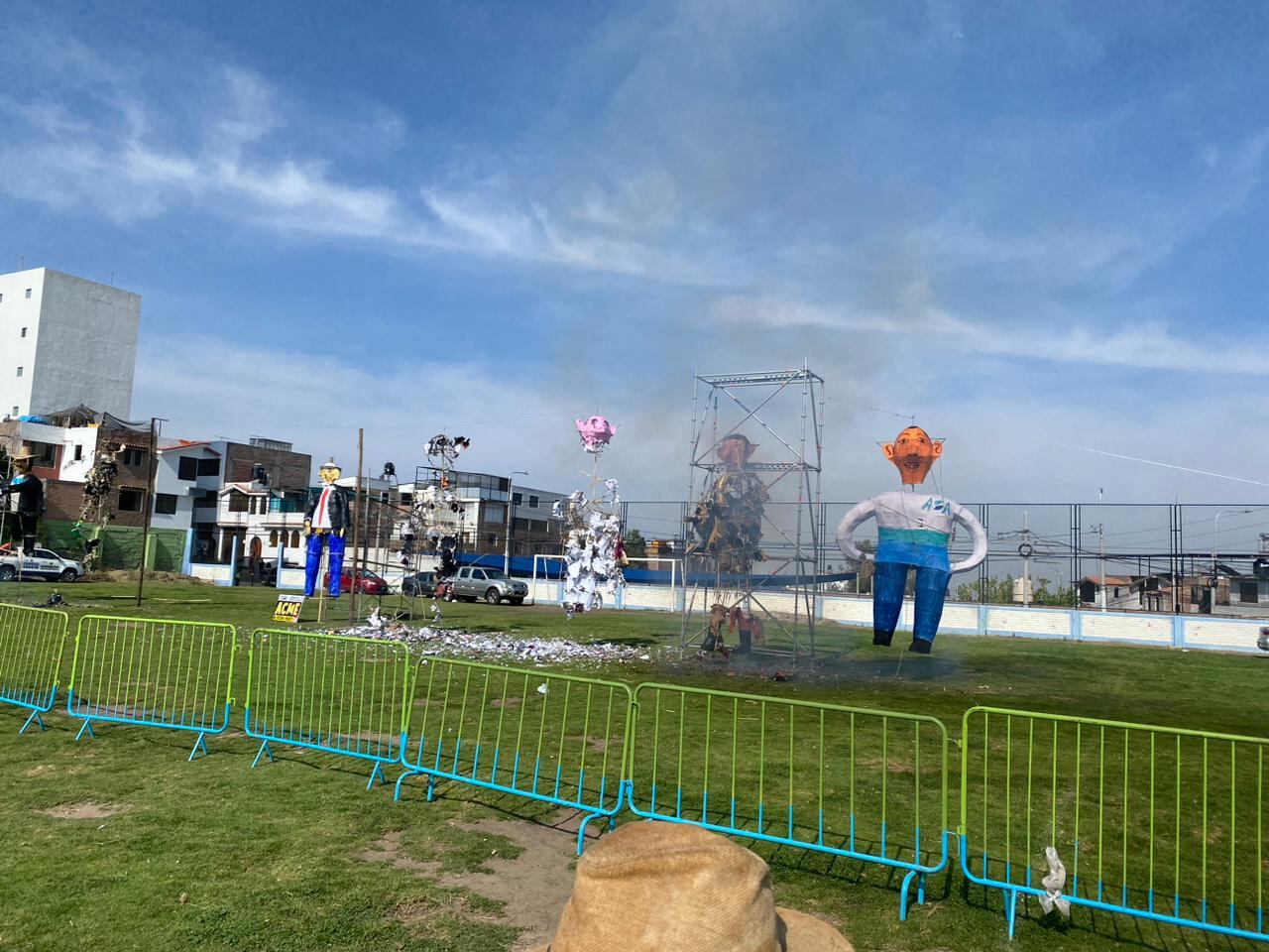 Quema de Judas se hizo en el distrito de Alto Selva Alegre. (Foto: GEC)