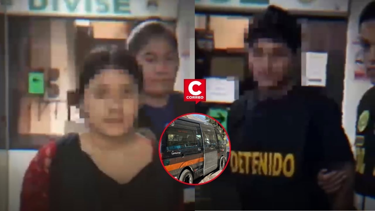 PNP captura a presuntos miembros de una banda que secuestraba pasajeros en falsa unidad de transporte. Composición: Diario Correo.