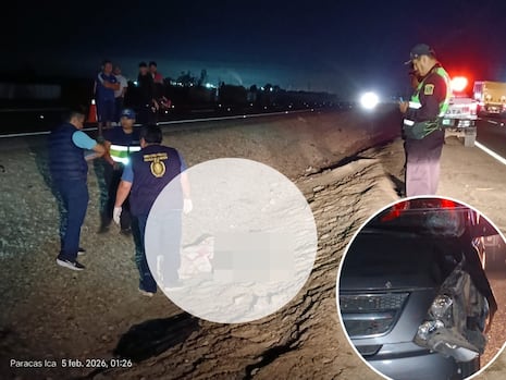 Pisco: hombre es hallado sin vida tras ser atropellado en el distrito de Paracas