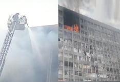 Cercado de Lima: Incendio en edificio ubicado entre avenidas Abancay y Grau