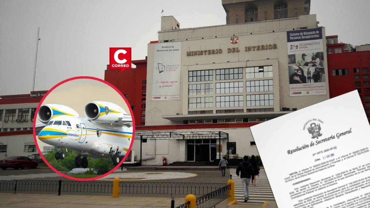 Mininter anula contratación de avión para la PNP por información falsa de empresa extranjera. Composición: Diario Correo.