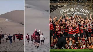 Ica: hinchas de Flamengo sorprenden en Huacachina antes de la final y se consagra campeón