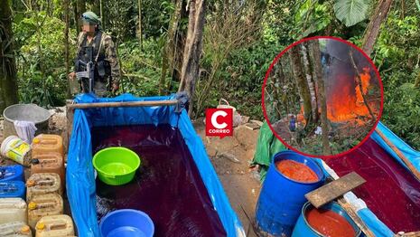 Ayacucho: Fuerzas Armadas incautan más de 300 kilos de droga y destruyen laboratorio clandestino