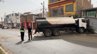 Pisco: camión cisterna se despista y derriba postes en la avenida Las Américas