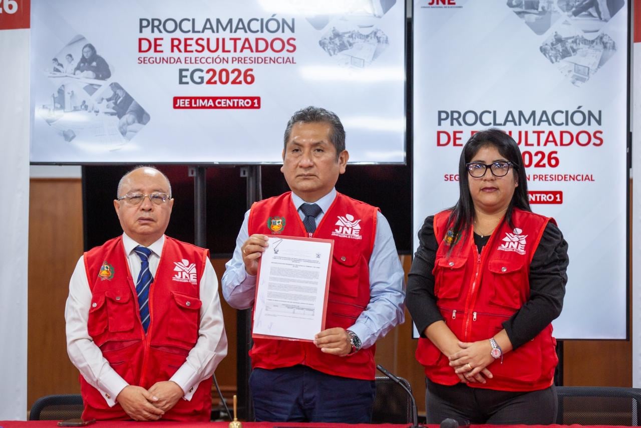 La proclamación corresponde a los distritos de Cercado de Lima, Breña y Jesús María. El acta será remitida al Jurado Nacional de Elecciones para el proceso de proclamación general. (Foto: Fernando Sangama / @photo.gec)