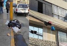 Ica: bolsas de basura cuelgan de cables a pocos metros del centro histórico