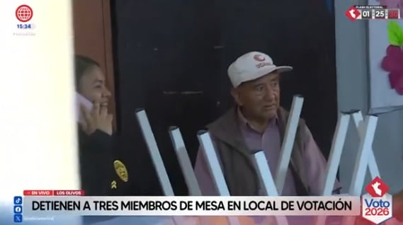 El partido político afirmó que el ciudadano detenido no estaba acreditado para actuar en la mesa donde ocurrió la presunta irregularidad y pidió una investigación de las autoridades. FOTO: CAPTURA CANAL N