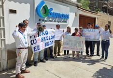 Piura: Los trabajadores de Sunass realizan un plantón para exigir que se cumpla con el laudo arbitral