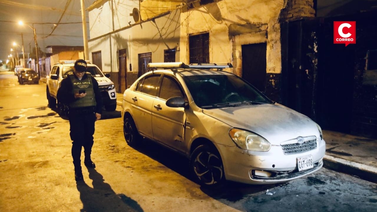 Callao: taxista fue baleado mientras conducía y terminó chocando contra una vivienda. Fotos: César.grados@photo.gec