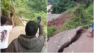 Parte de cerro se cae ante la mirada de transportistas y 40 pueblos de Selva Central quedan aislados (VIDEO)