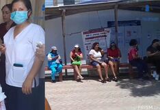 Personal de salud celebra cumpleaños mientras pacientes hacen cola, en Chiclayo