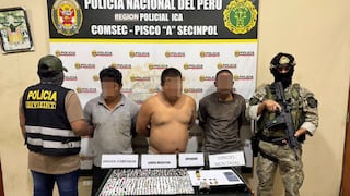 Pisco: caen presuntos integrantes de “Los paseros de San Pedro” con droga y explosivo