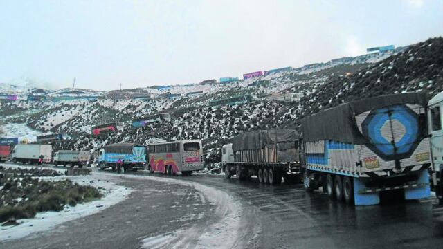 Fuerte nevada obliga a cerrar la Carretera Central en Ticlio