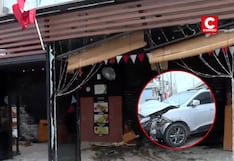 San Borja: camioneta termina dentro de restaurante luego de triple choque en la avenida Aviación