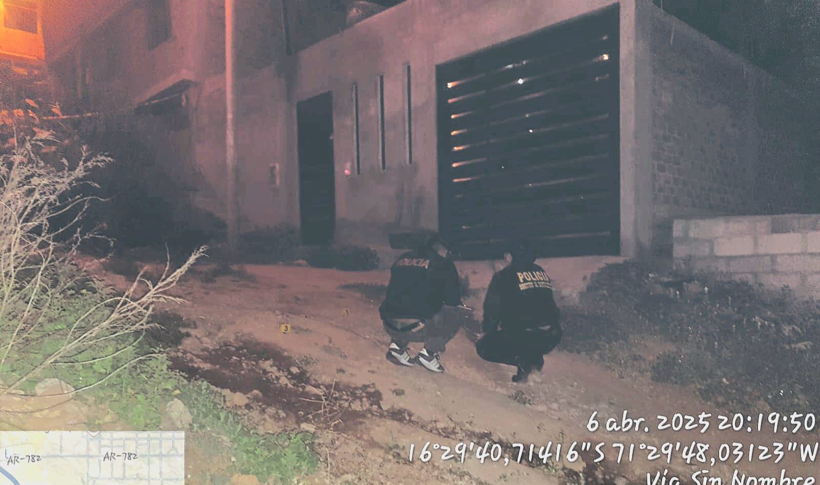 Investigan disparos a vivienda en Socabaya. Foto: GEC.