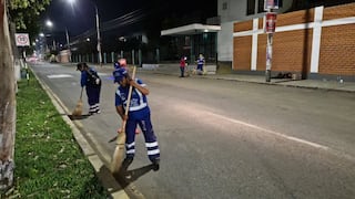 Intensifican limpieza de la ciudad de Trujillo con jornadas nocturnas