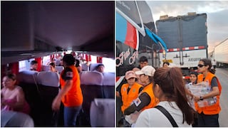 Ica: brindan atención a pasajeros y transportistas varados por huaicos en Ocucaje