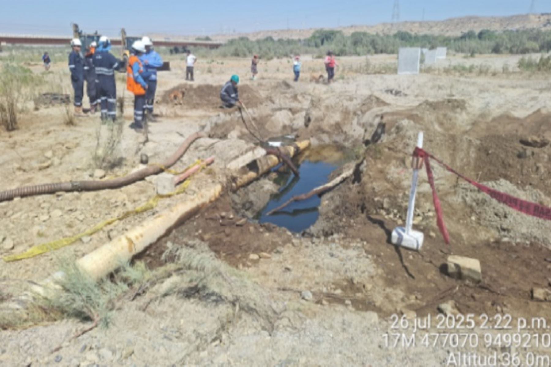 Implementación de acciones de primera respuesta y activación del Plan de Contingencia. Foto: Difusión.