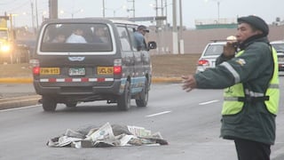 Villa El Salvador: Hombre fallece tras ser arrollado por vehículo pesado al intentar cruzar la vía en la Panamericana Sur