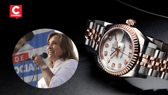 Rolex de Dina Boluarte costaría miles de dólares. (Foto: composición CORREO)