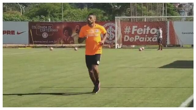 Paolo Guerrero volvió a los entrenamientos con el Internacional de Porto Alegre (VIDEO)