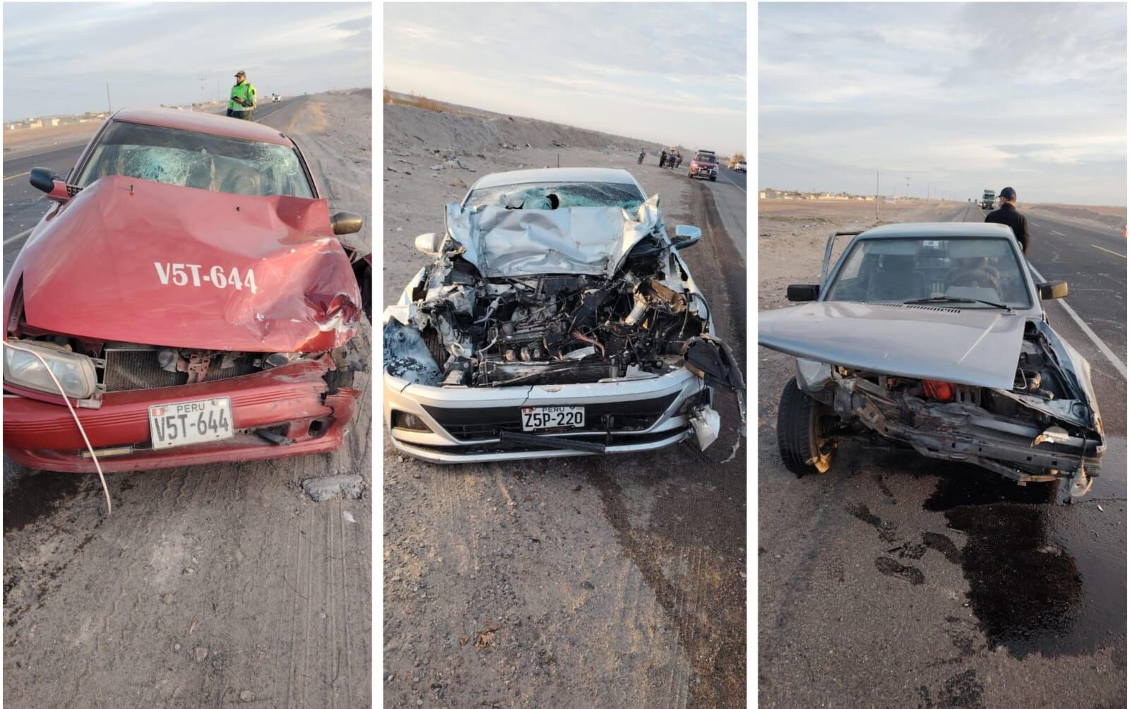 Choque múltiple en San Camilo, La Joya. Foto: Difusión.