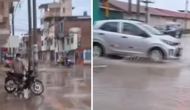 Las precipitaciones comenzaron durante la madrugada de este lunes y dejaron calles anegadas en distintos sectores de Tumbes. Puerto Pizarro figura entre las zonas más afectadas, mientras cinco instituciones educativas suspendieron las clases presenciales. (Imágenes de Exitosa Noticias)