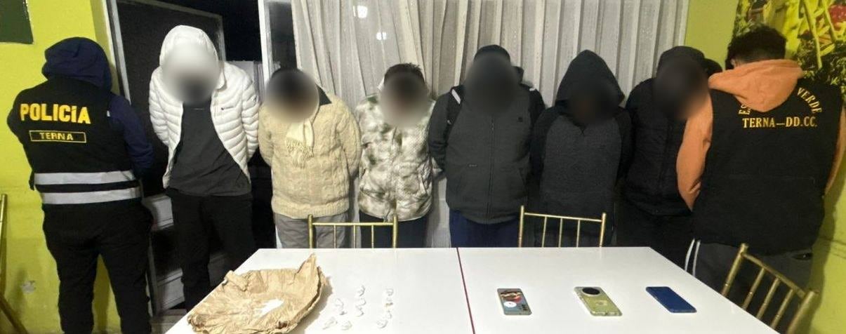Caen “Los Paqueteros de Paucarpata” por microcomercialización de droga, en Arequipa. Foto: PNP.