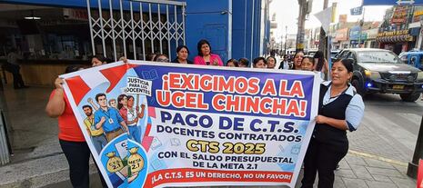 Chincha: Docentes contratados exigen pago de CTS del periodo 2025
