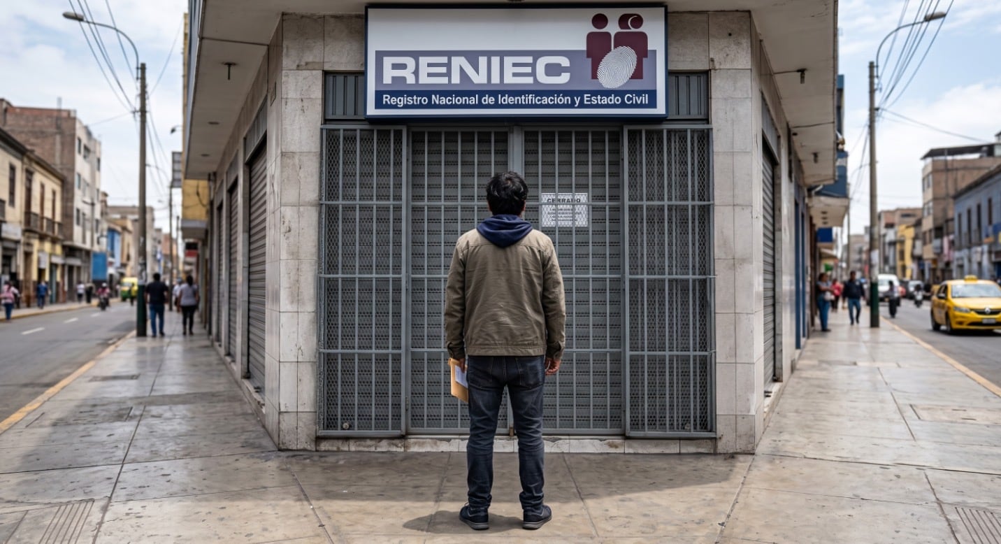 Reniec suspende atención en agencias los fines de semana por falta de presupuesto. Foto: Reniec.