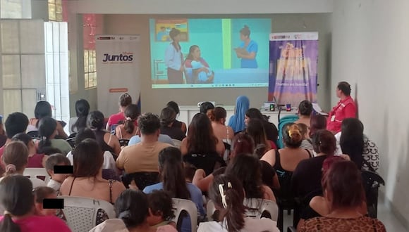 Programa Juntos y Municipalidad de El Milagro lo impulsan. Participaron 60 madres de familia.
