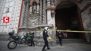 Pánico en iglesia La Merced: presunto asalto a cambista desata operativo policial en el Centro de Lima
