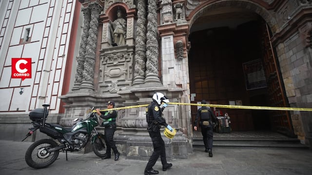 Pánico en iglesia La Merced: presunto asalto a cambista desata operativo policial en el Centro de Lima (Fotos: Diana Marcelo/GEC)