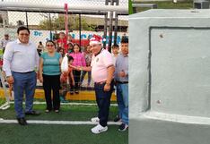 La Libertad: Delincuentes se llevan placa de complejo deportivo en El Porvenir