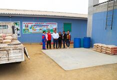 La Libertad: Entregan materiales de construcción al Colegio José Olaya de La Esperanza