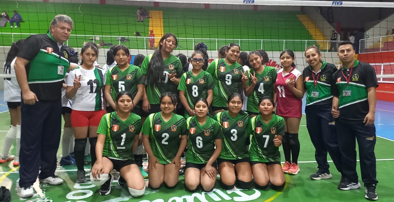 Characato en torneo de vóley, categoría Infantiles U-15 Damas, en Arequipa. Foto: Liga Provincial de Voleibol de Arequipa.