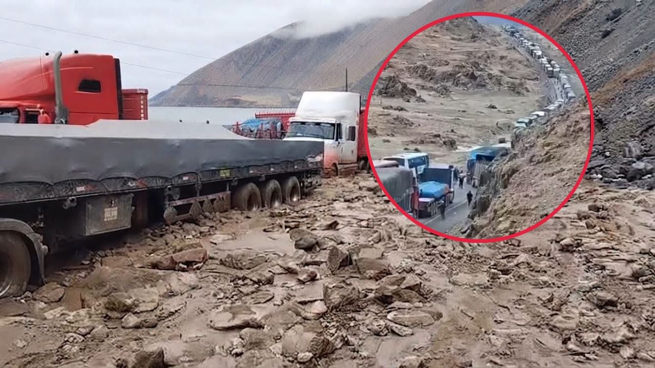 Panamericana Sur: 4 días atrapados con vehículos enterrados y varados en 7 km de la carretera