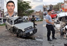 Chiclayo: policía muere tras despiste y vuelco de su auto