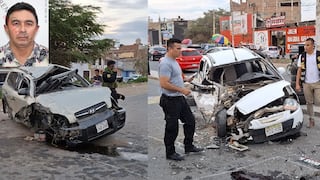 Chiclayo: policía muere tras despiste y vuelco de su auto