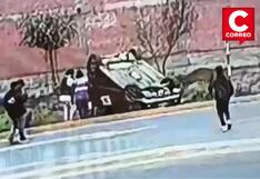 Mujer sufre aparatoso accidente durante examen de manejo en el Callao