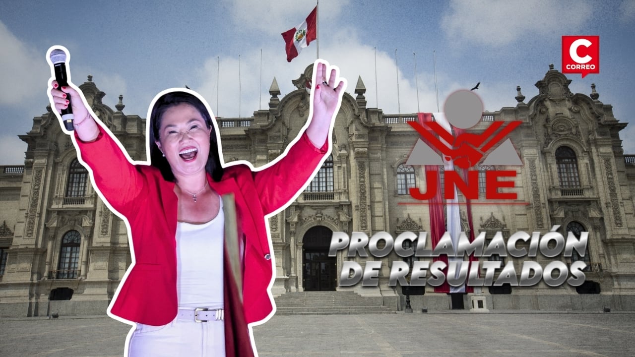 🔴EN VIVO: JNE proclama hoy los resultados oficiales sin la presencia de Keiko Fujimori. Composición: Diario Correo.